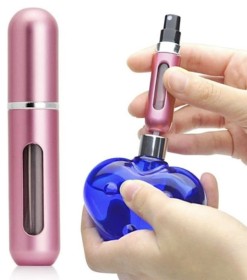 Mini botella atomizadora recargable de perfume